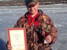 Наш сотрудник Вадим, победитель турнира по ловле рыбы.